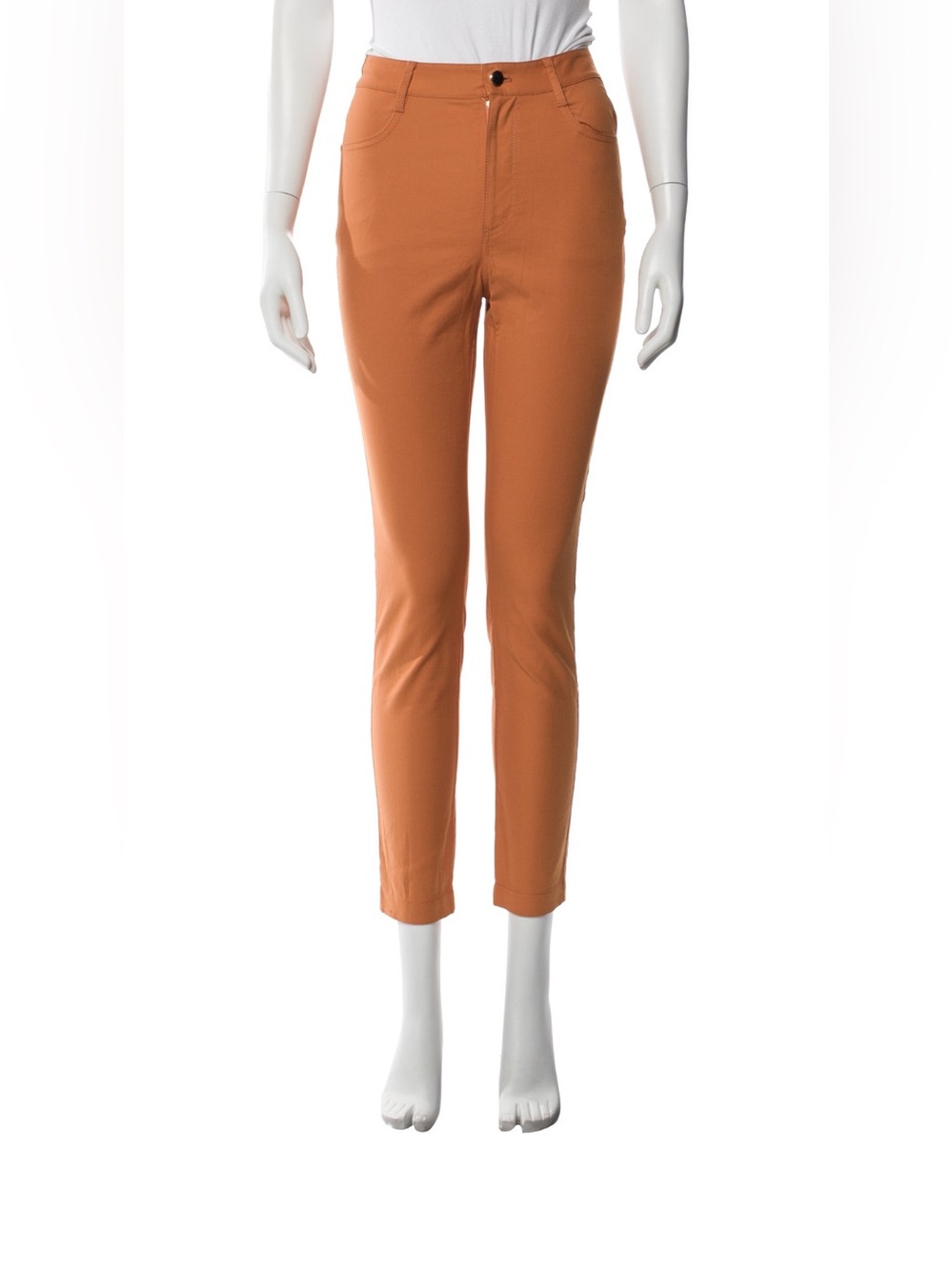 Diane von Furstenburg ankle skinny leg jeans in burnt orange-size 0